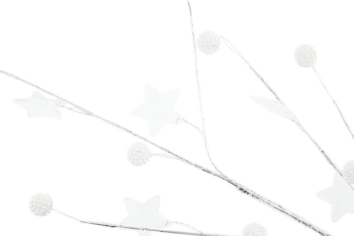 Kunstblume Dairina Weiß H: Ca. 70cm, Kunststoff/metall - Silberfarben/Weiß, Basics, Kunststoff/Metall (10/1/70cm) - Luca Bessoni