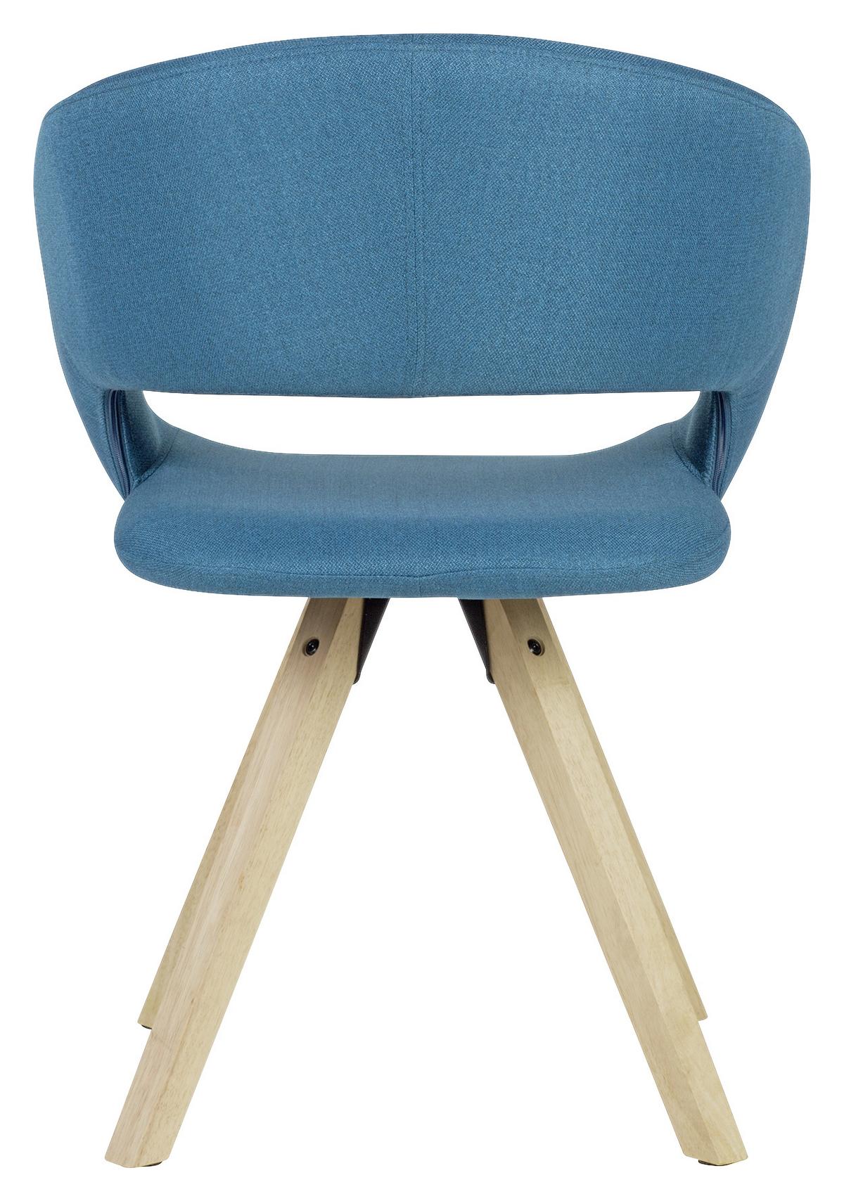 Jídelní židle s područkami modrá - barvy dubu/světle modrá, Moderní, dřevo/textil (56/80/50cm) - MID.YOU