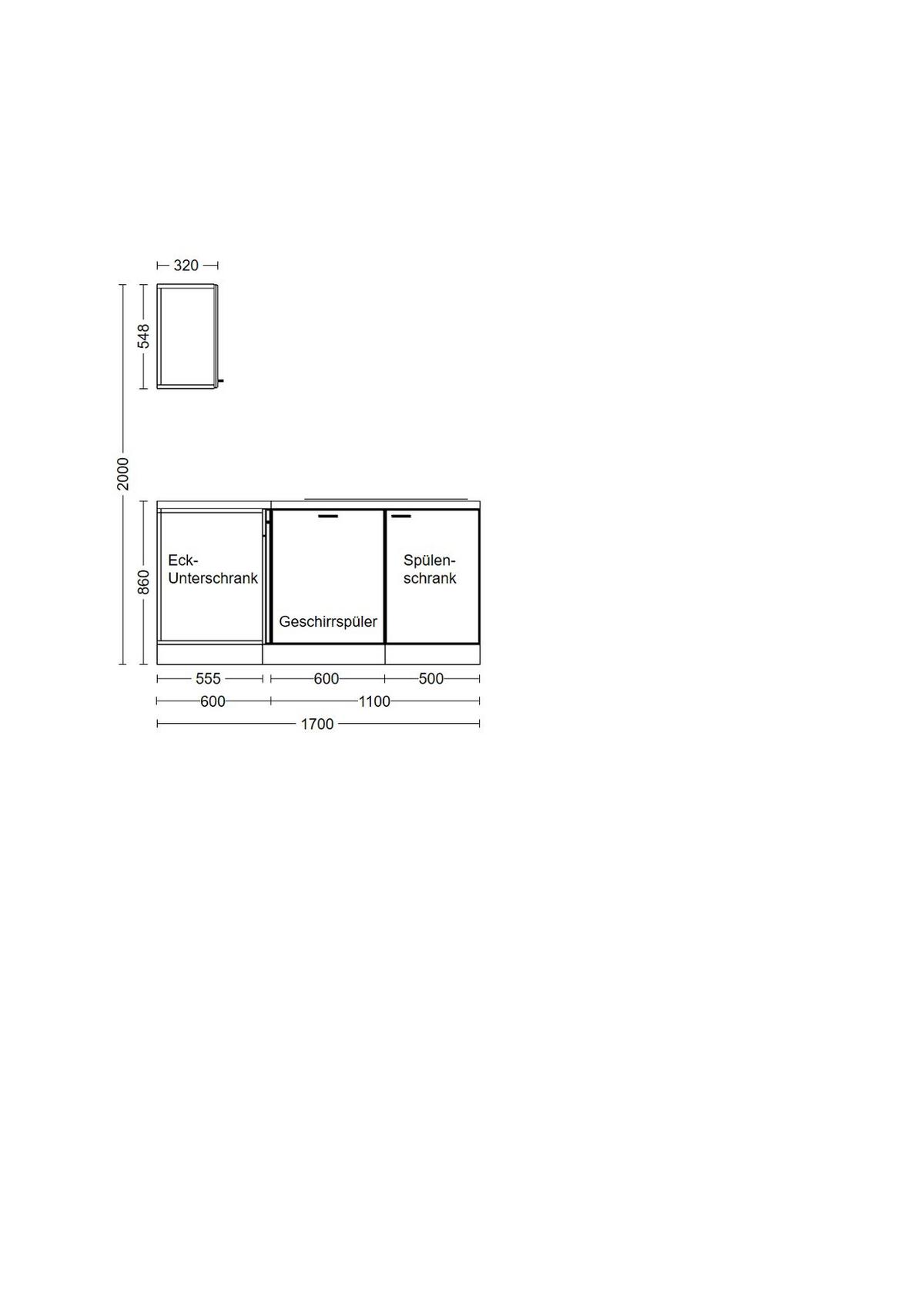 Eckküche Nepal Sonoma Eiche S: 280x170 cm - Kaschmir/Sonoma Eiche, MODERN, Holzwerkstoff (280/170cm) - FlexWell