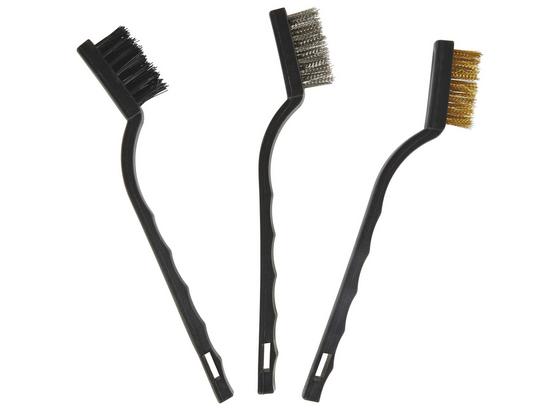 Drahtbürstenset 3 teilig - Silberfarben/Goldfarben, KONVENTIONELL, Kunststoff/Metall (17.5cm) Drahtbürstenset 3 teilig - Silberfarben/Goldfarben, KONVENTIONELL, Kunststoff/Metall (17.5cm)