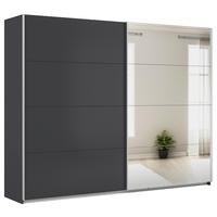 Schwebetürenschrank + Spiegel B: 271cm Feldkirch Grau - Anthrazit/Silberfarben, MODERN, Holzwerkstoff (271/210/62cm)