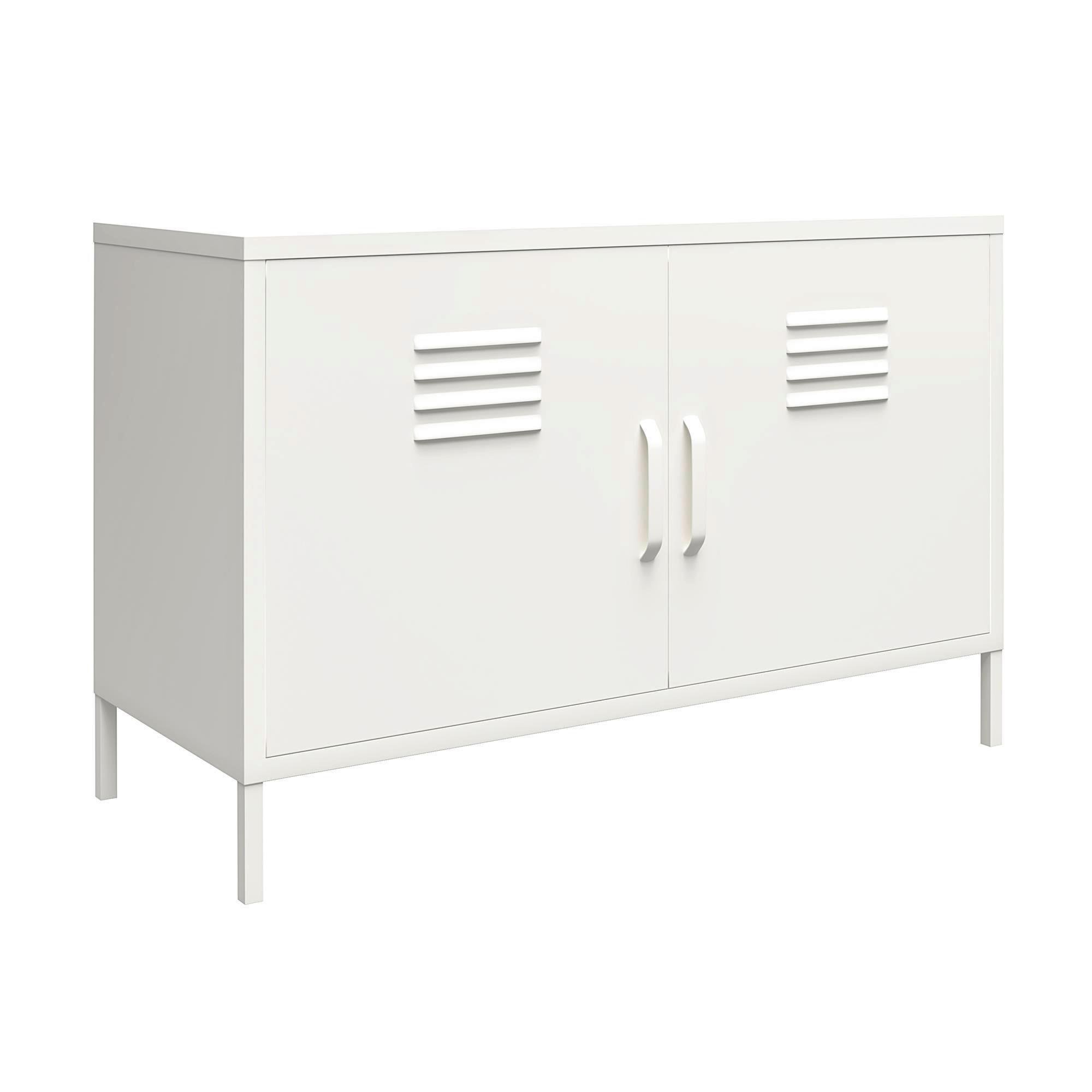 Kommode District Weiß B: 98 cm - Weiß, Design, Metall (98/63/39cm) - MID.YOU