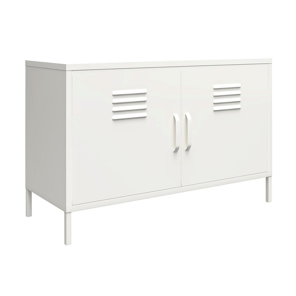 Kommode District Weiß B: 98 cm - Weiß, Design, Metall (98/63/39cm) - MID.YOU