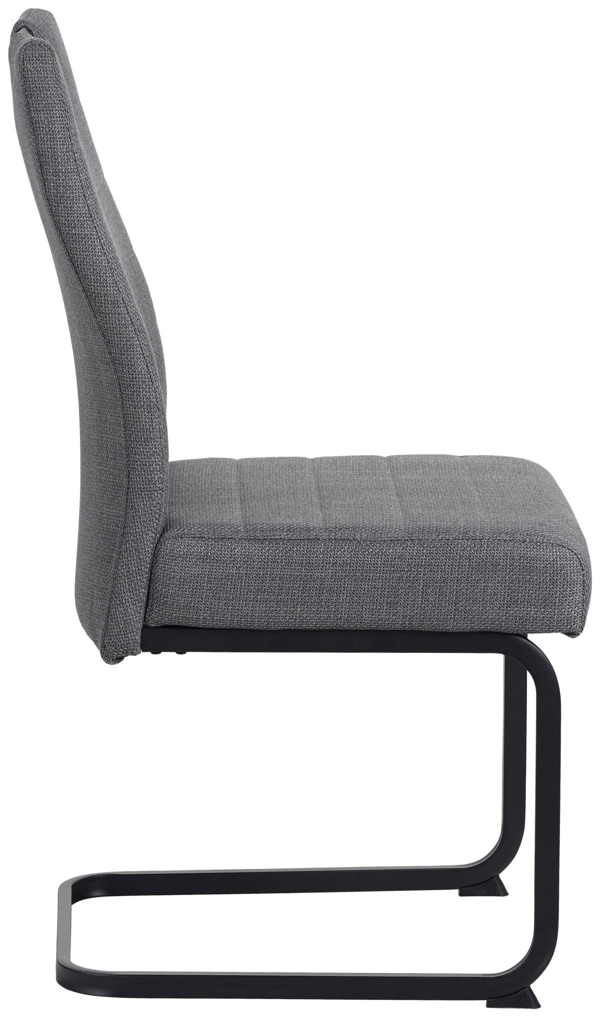 Szánkótalpas Szék Finni Giga-S - fekete/szürke, Konventionell, textil/fém (44/98/60cm)