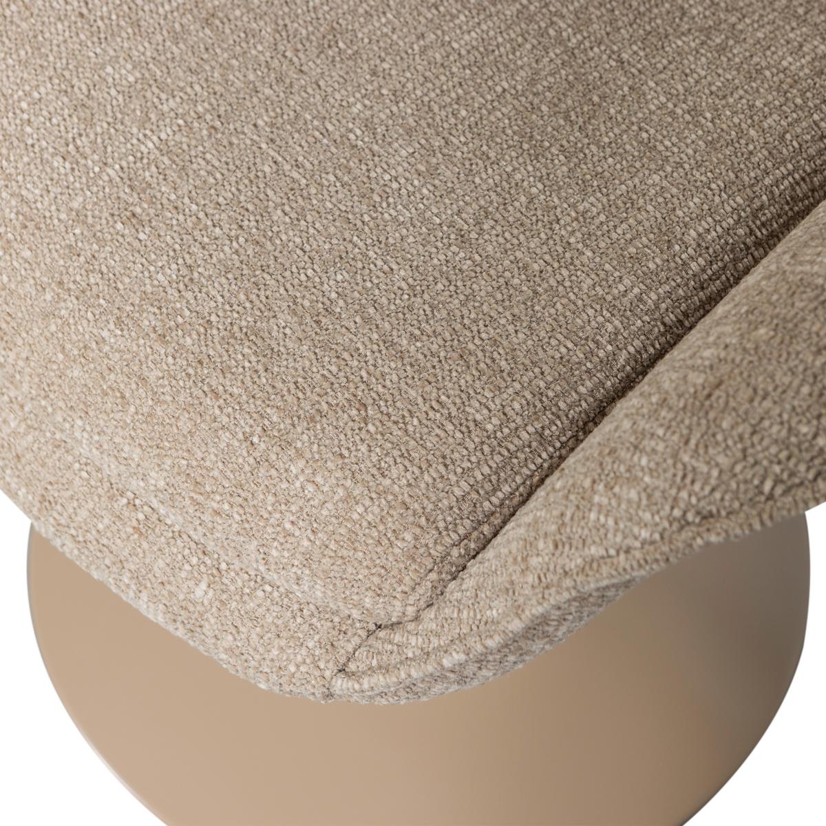 Armlehnstuhl Marten Sandfarben B: 70cm - Sandfarben, MODERN, Textil/Metall (70/90/66cm) - Livetastic