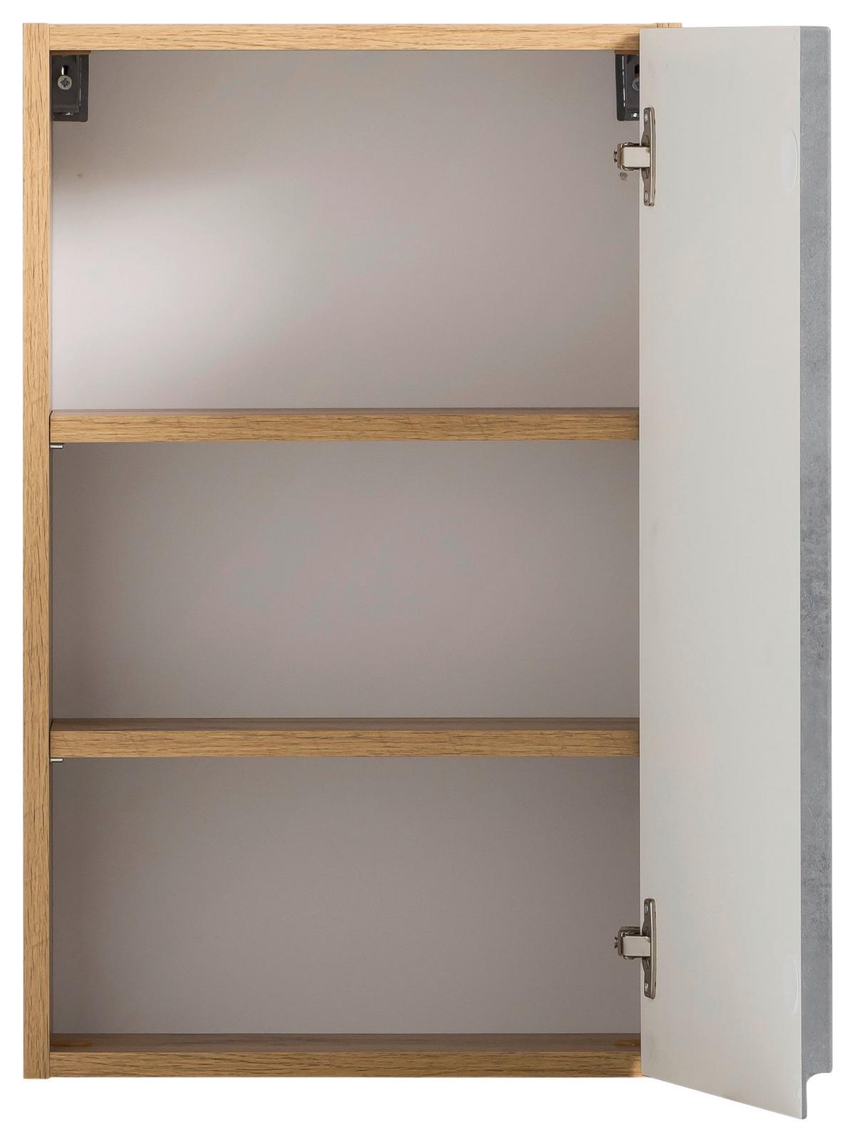 Hängeschrank Varese B: 40 Cm Hellgrau/eiche Wotan - Eiche Wotan/Hellgrau, MODERN, Holzwerkstoff (40/64/20cm) - Held