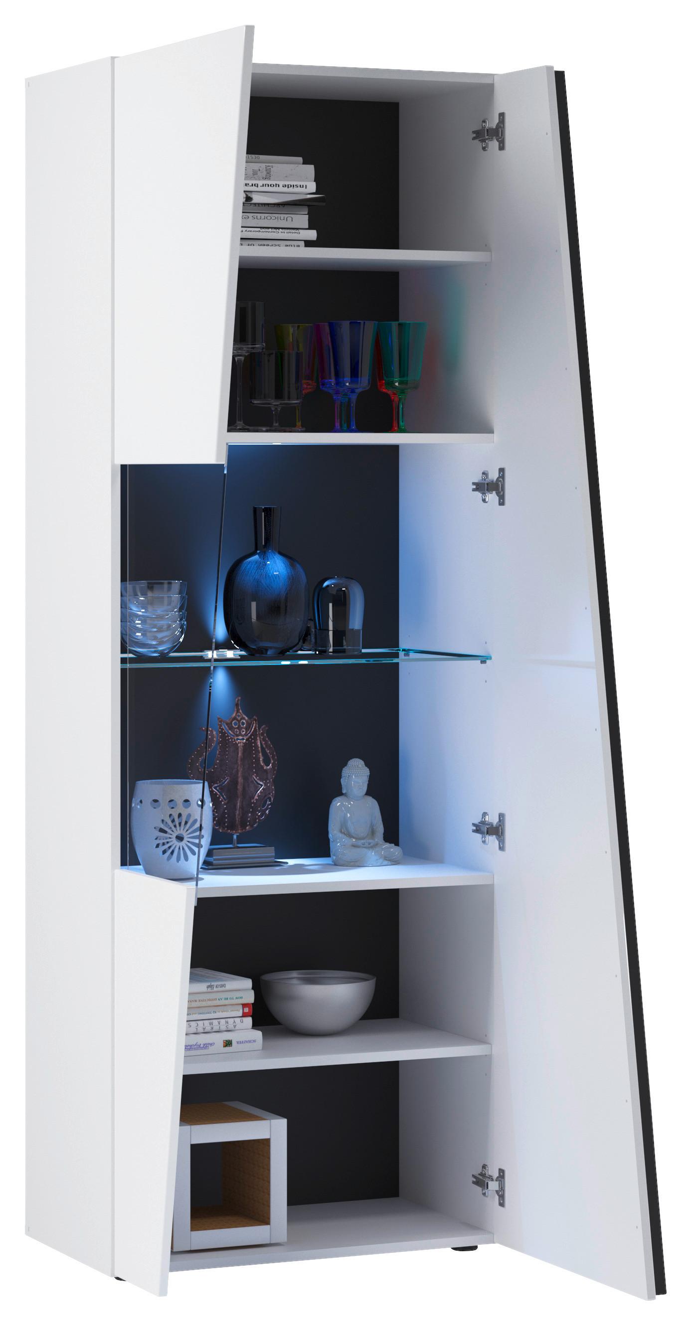 Vitrin Isola - Modern, faalapú anyag/Üveg (70/194/40cm)