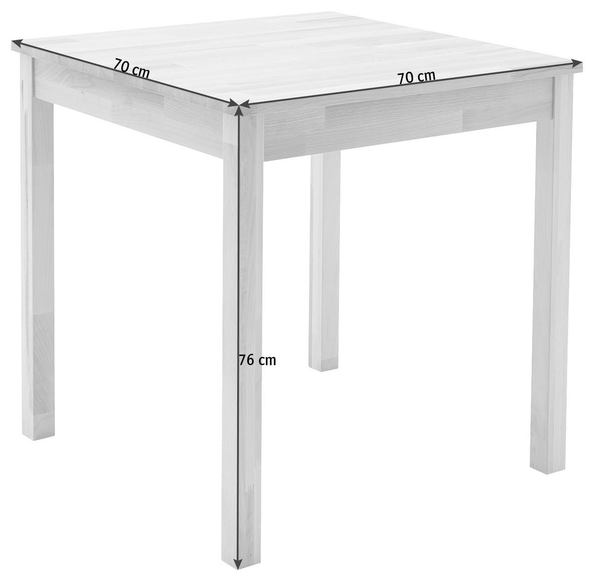 Esstisch Alfons - Buchefarben, KONVENTIONELL, Holz (70/70/76cm) - MID.YOU