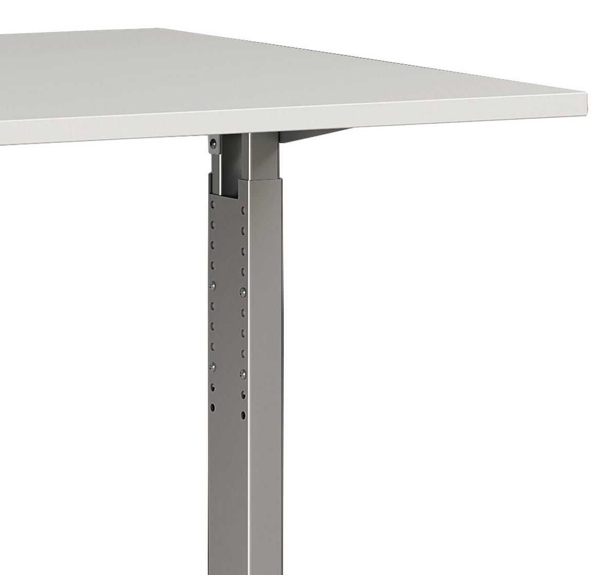 Schreibtisch B 160 H 70 cm Gw-Profi, Grau/Silberfarben - Silberfarben/Grau, KONVENTIONELL, Holzwerkstoff/Metall (160/70/80cm) - Germania