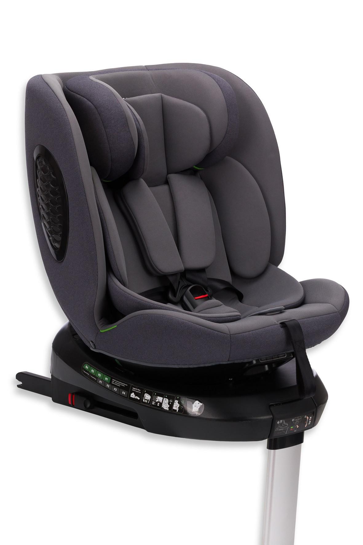 Kinderautositz Leon Grau B: 45 cm - Grau, Basics, Kunststoff/Textil (55/45/90cm) - Fillikid