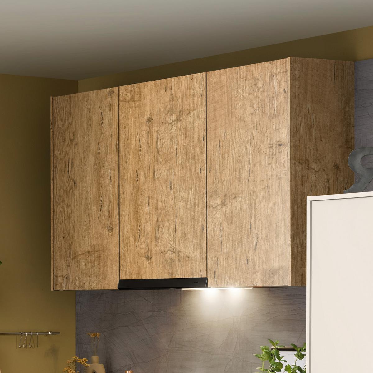 Eckküche Ip1200 ohne Geräte 192x292 cm Kieselgrau/Eiche - Weiß, MODERN, Holzwerkstoff (192/292cm)