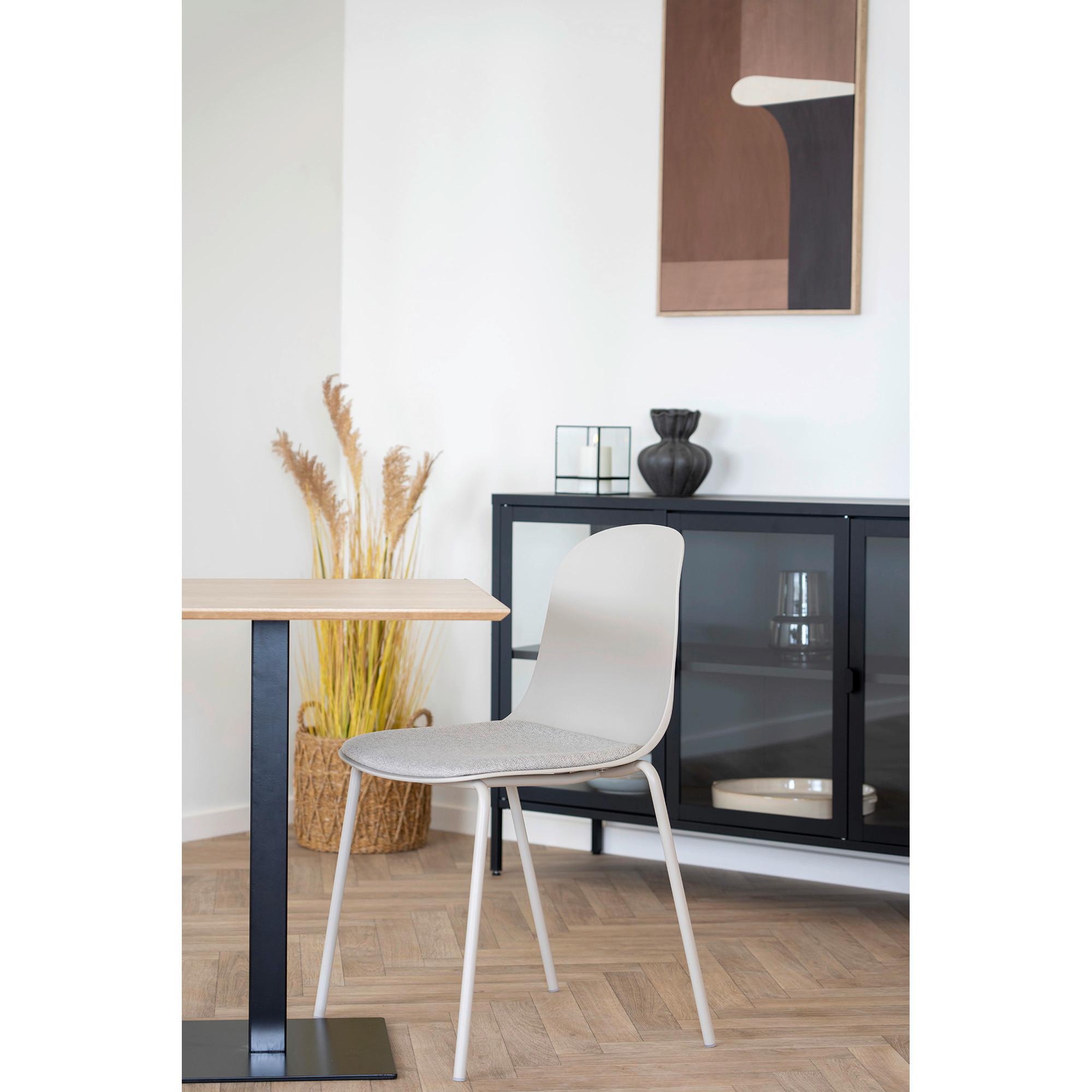 Bistrotisch Fano B: 70 cm Eiche Bianco Dekor Schwarz - Eiche Bianco/Schwarz, MODERN, Holzwerkstoff/Metall (70/75/70cm) - MID.YOU