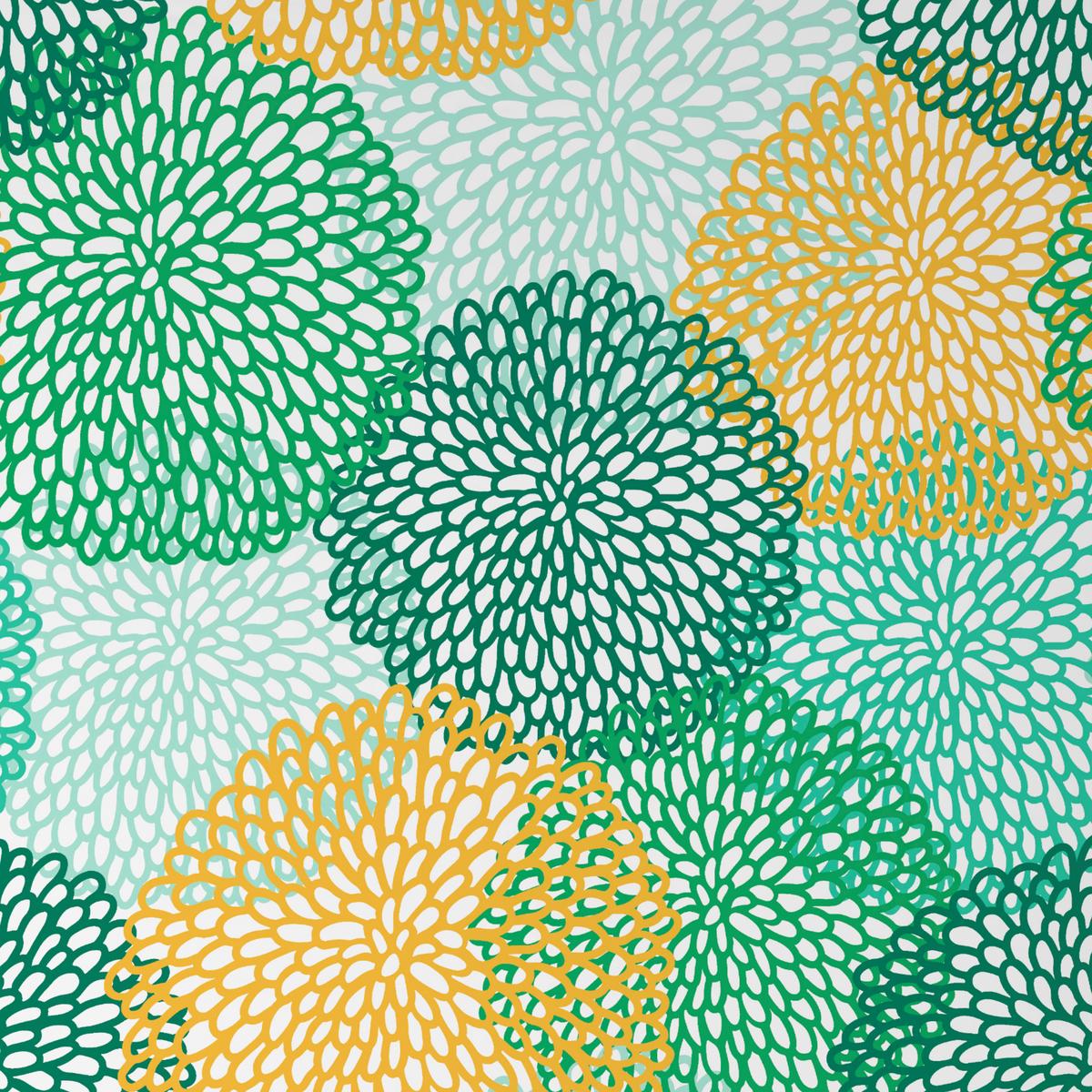 BETTWÄSCHE FLORA - Türkis/Gelb, MODERN, Textil - Luca Bessoni