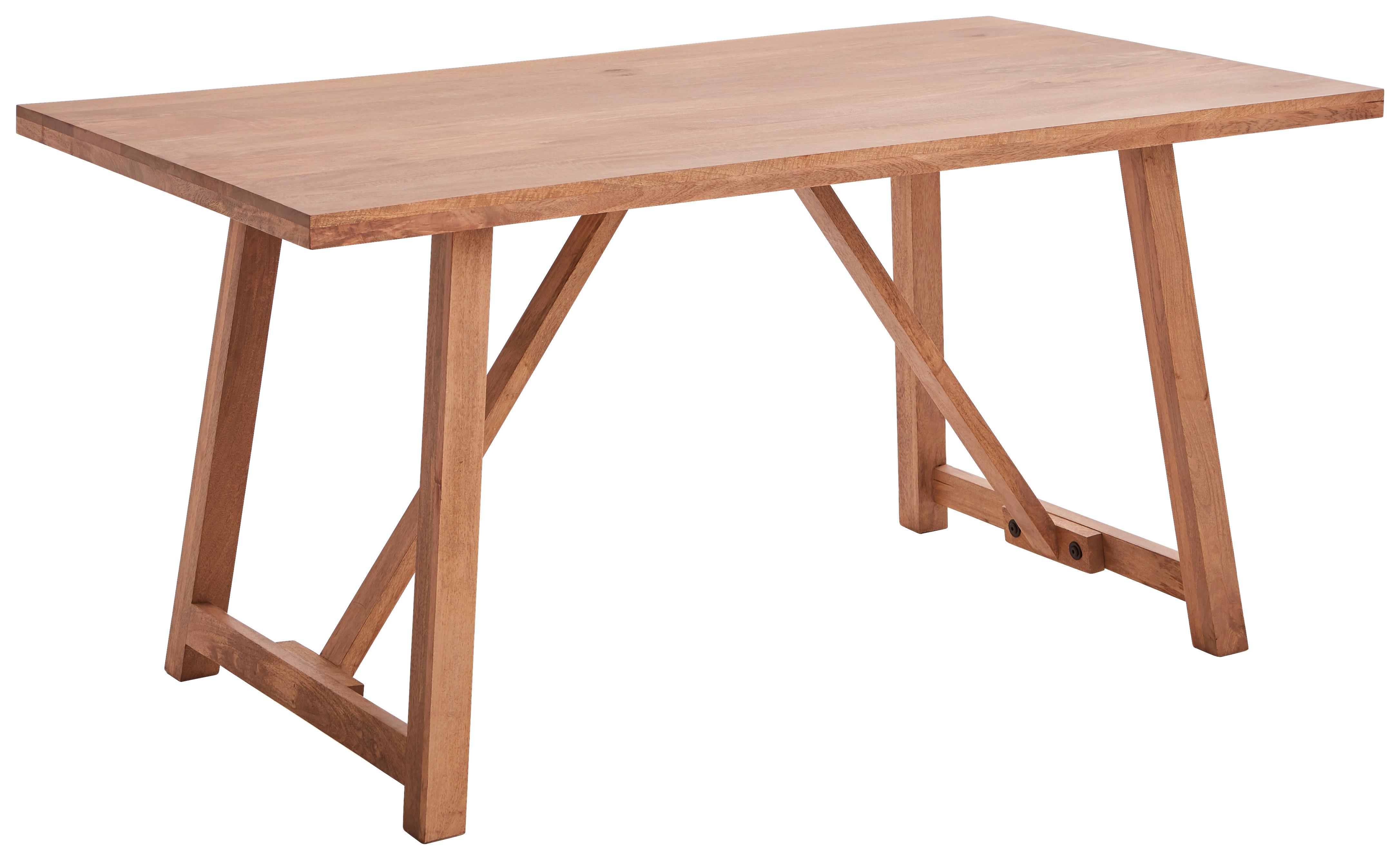 Jedálenský stôl z pravého mangového dreva š: 160cm - svetlohnedá, Trend, drevo (160/90/76cm) - Livetastic