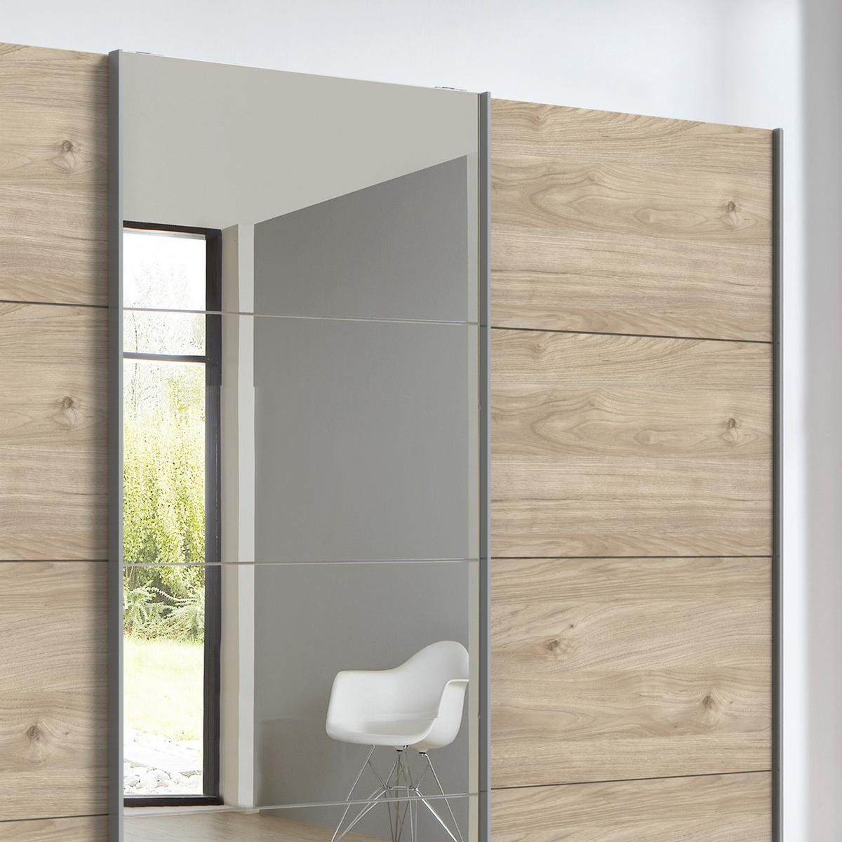 Schwebetürenschrank Mit Spiegel 270cm Erni Eiche Dekor - Eichefarben, Basics, Holzwerkstoff (270/210/65cm) - MID.YOU