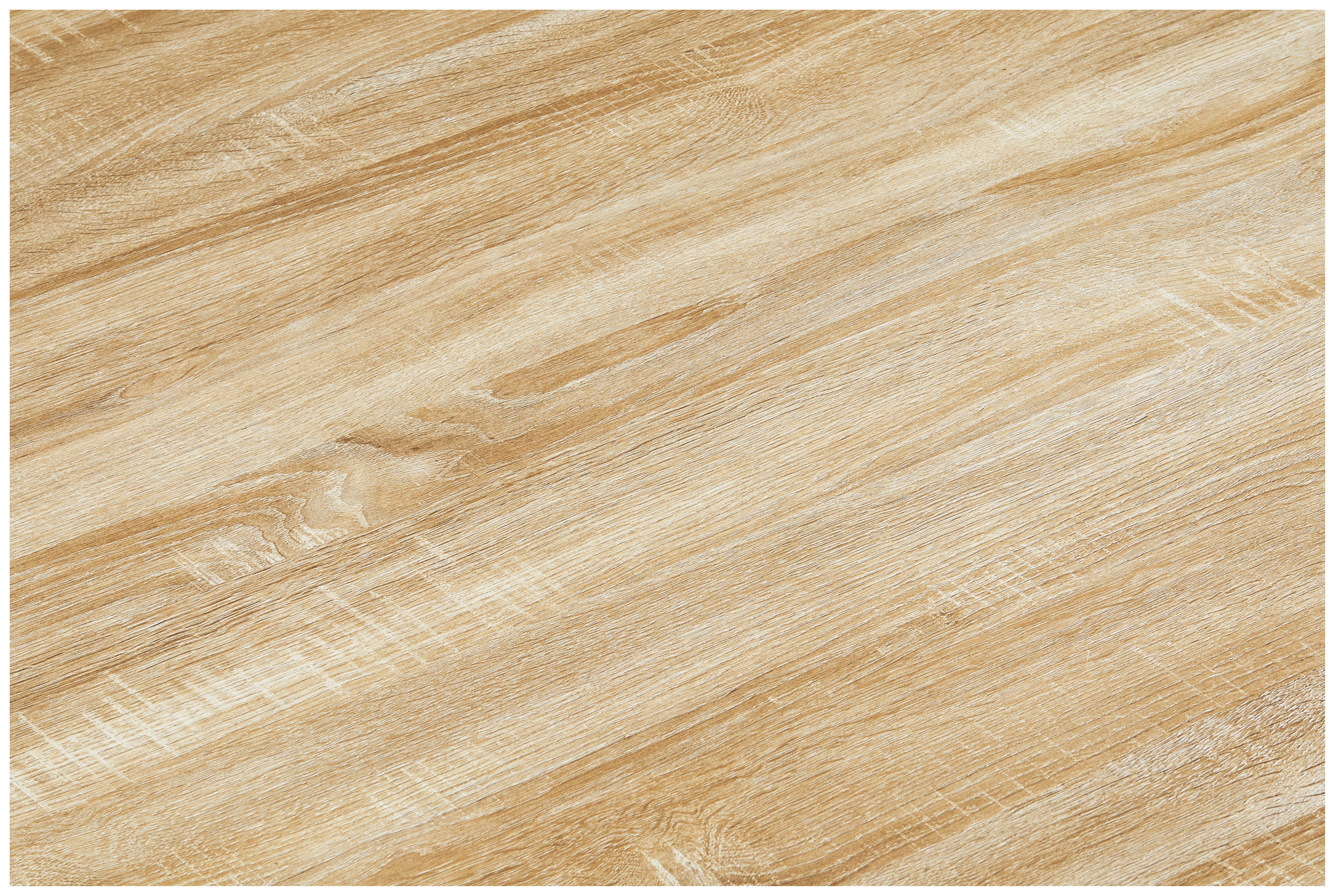 Esstisch Edwin - Eichefarben/Schwarz, LIFESTYLE, Holzwerkstoff/Metall (120/75/120cm) - Livetastic