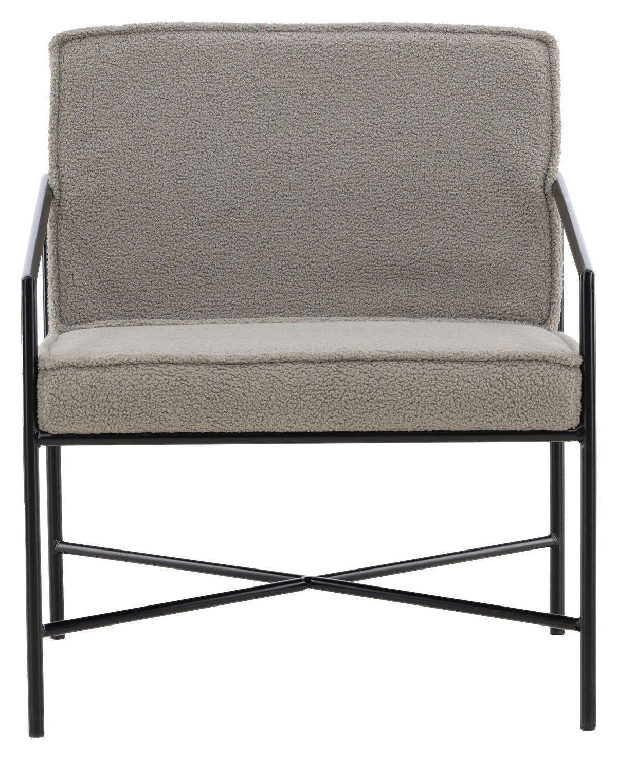 Sessel Rakel - Beige/Schwarz, Design, Textil/Metall (66/78/65cm) - Livetastic