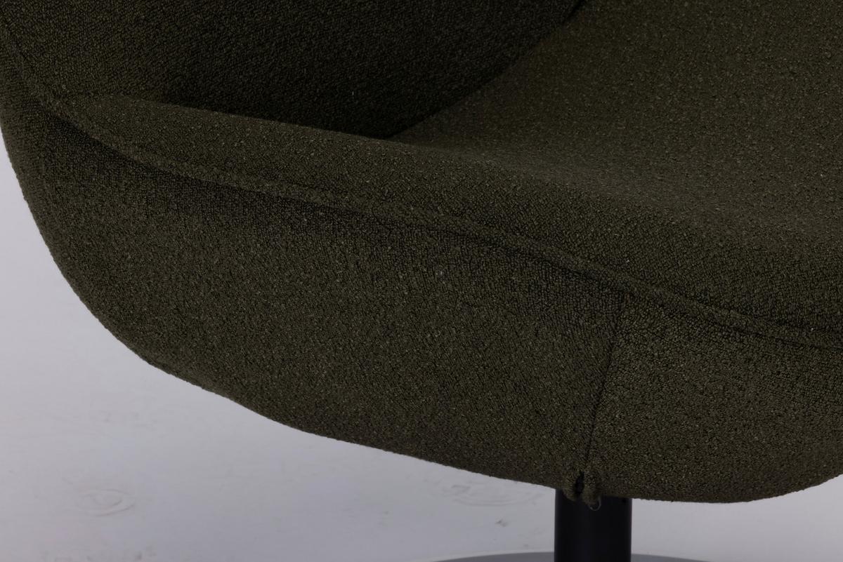 Relaxsessel Ramo Dunkelgrün B: 69 cm - Dunkelgrün/Schwarz, Basics, Textil/Metall (69/77/72cm) - Livetastic