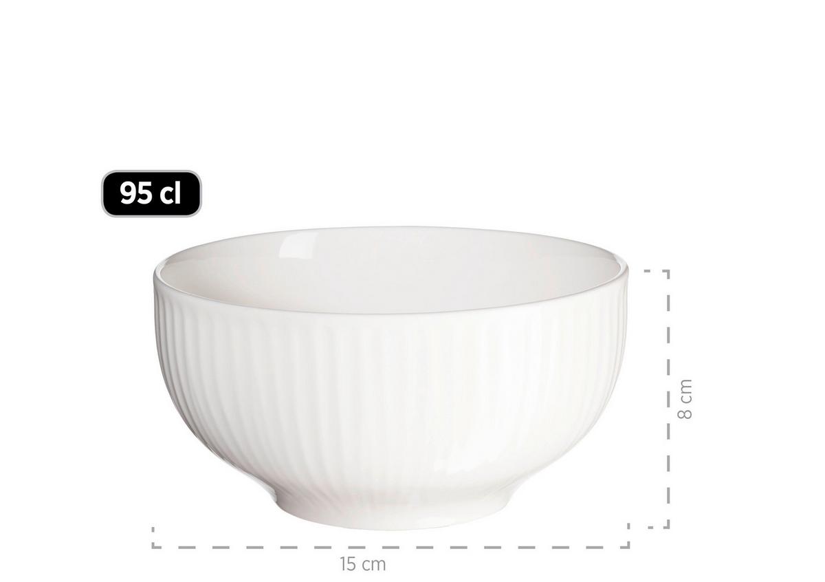 Frühstücksservice Dalia Weiß 18-Teilig - Basics, Keramik - Mäser