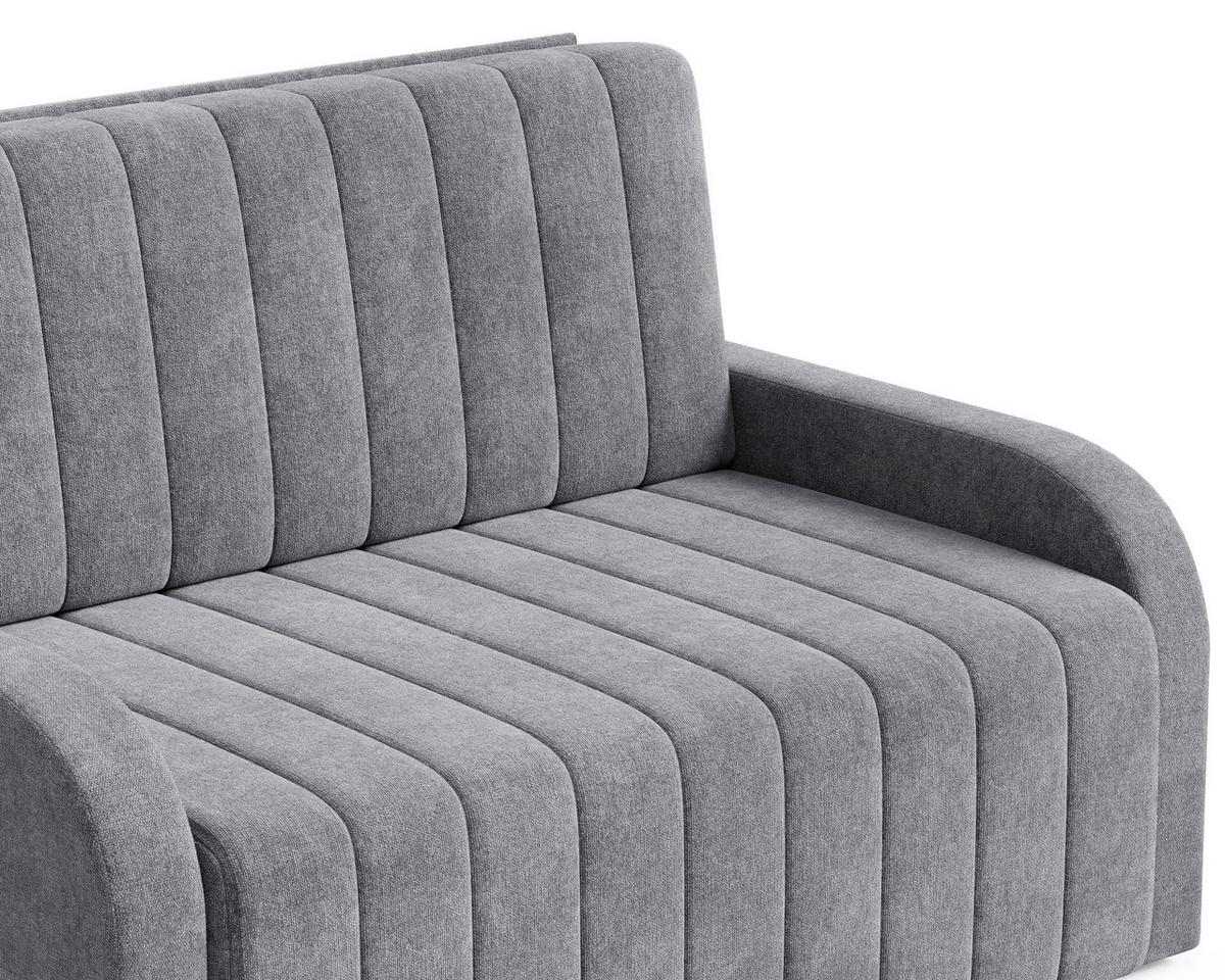 Schlafsofa Alaska Anthrazit, B: 141 cm - Anthrazit/Schwarz, Design, Textil (141/90/104cm) - MID.YOU