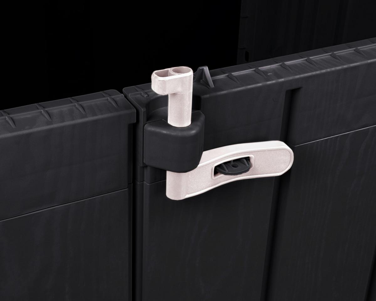 Mülltonnenbox 130x111x75 cm Anthrazit/Grau versperrbar - Anthrazit/Grau, Basics, Kunststoff (130/111/75cm)