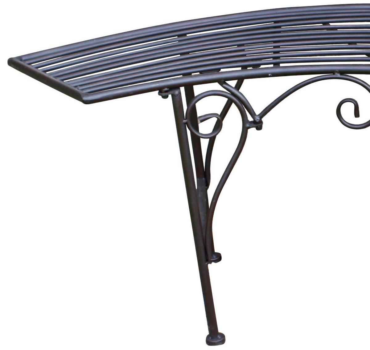 Bogenbank Gusseisen 2-sitzer Fuego, Rostfarben - Rostfarben, MODERN, Metall (125/47/46,5cm)
