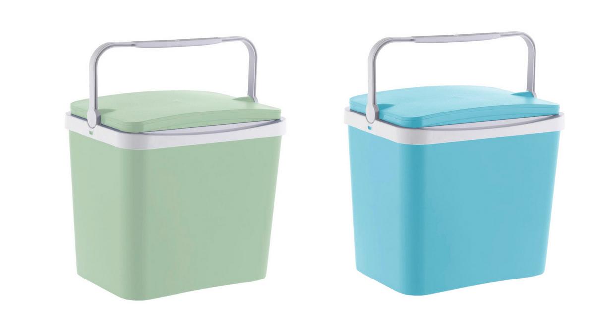 Kühlbox Enis - Pastellgrün/Hellblau, KONVENTIONELL, Kunststoff (39,5/29,5/36,6cm) - Luca Bessoni