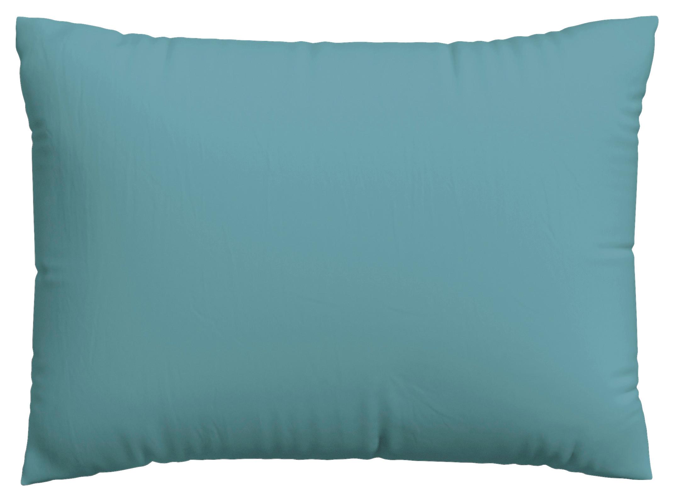 KOPFPOLSTERBEZUG WOVEN SATIN - Pastellblau, Basics, Textil (60/80cm) - Schlafgut