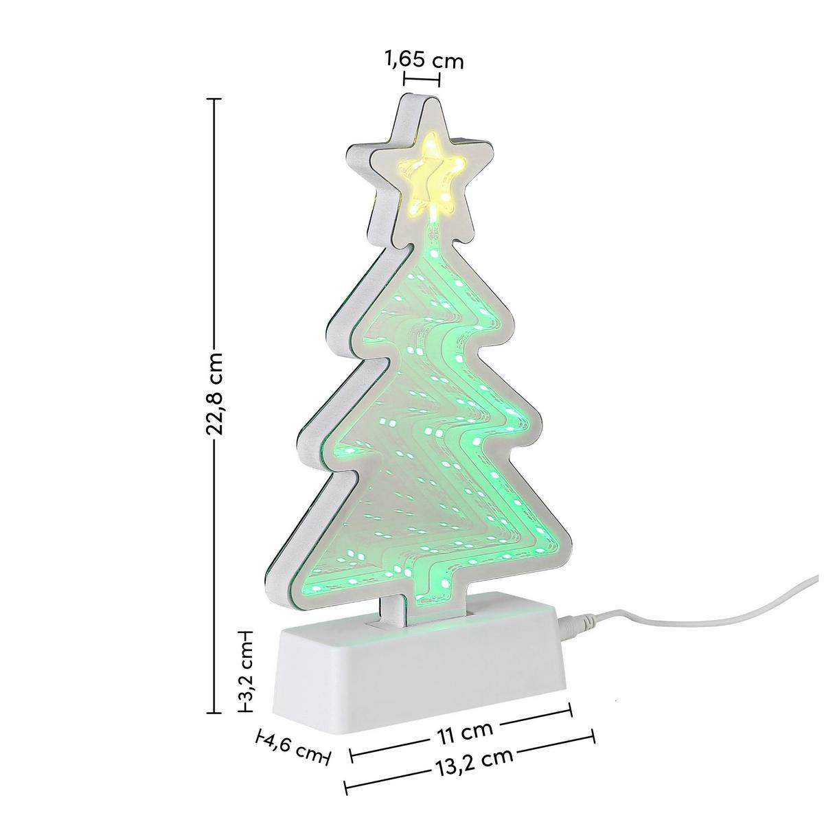 Led-dekoleuchte Christmas Tree - Transparent/Weiß, Basics, Kunststoff (13,2/4,6/22,8cm) - James Wood
