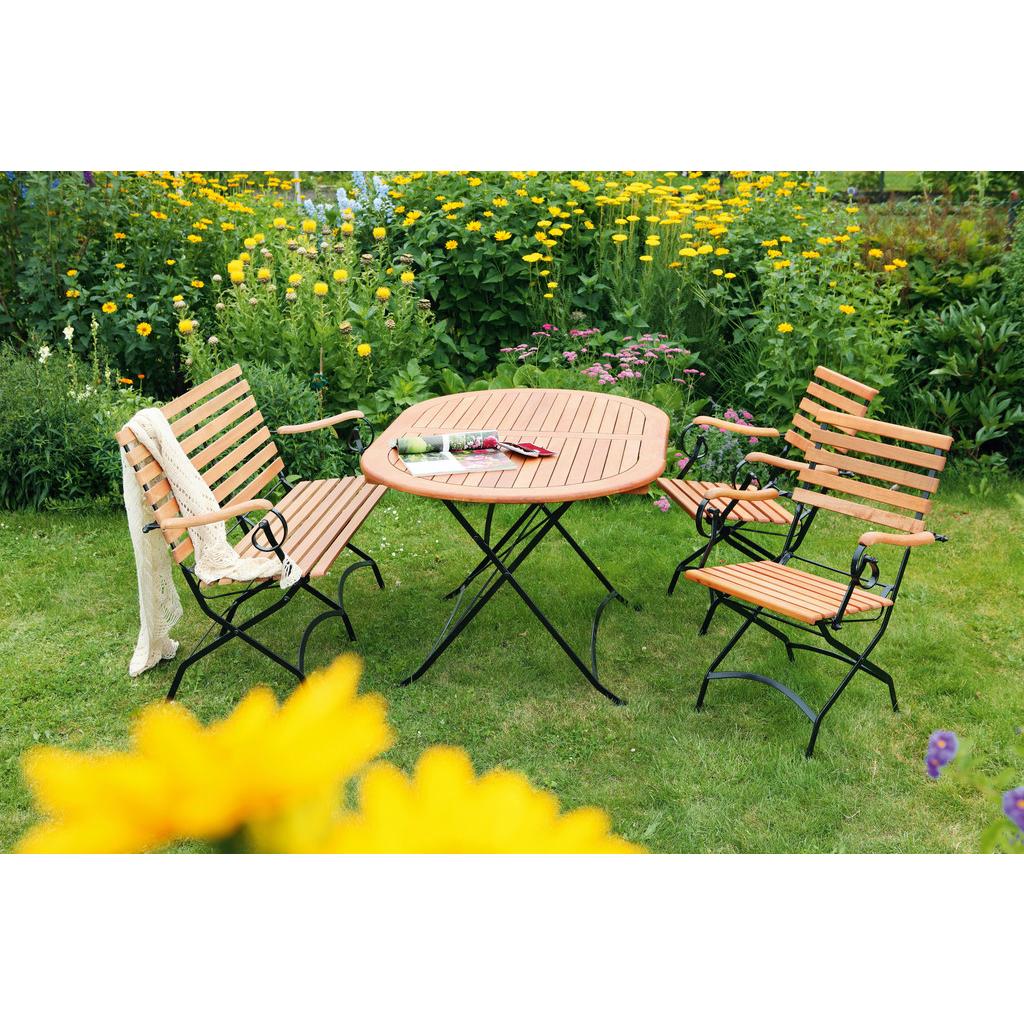 Gartengarnitur 4-Tlg. Schlossgarten Echtholz Massiv