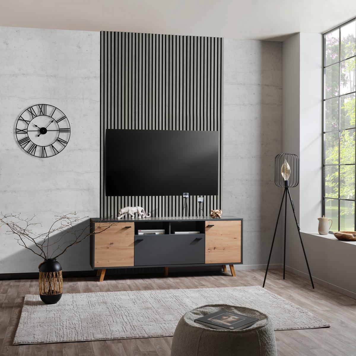 Akustikpaneel Josef - Hellgrau, MODERN, Holzwerkstoff/Kunststoff (90/60/2cm)