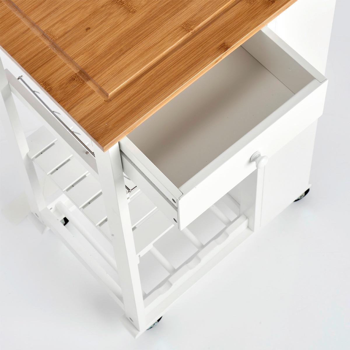 Allzweckwagen Weiß B: 50 cm - Weiß, Basics, Holz (50/37/86,5cm) - Zeller Present