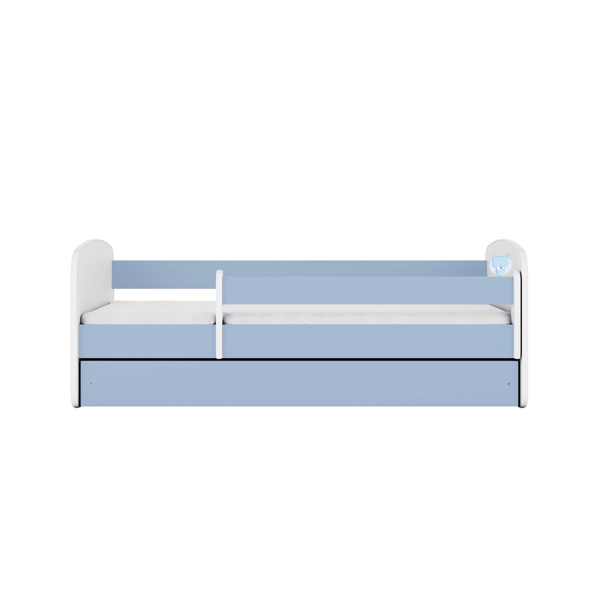 Kinder-/Juniorbett Babydreams Inkl. Matratze 80x160 - Blau/Birkefarben, MODERN, Holz/Holzwerkstoff (80/160cm) - MID.YOU