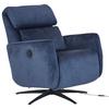 Fernsehsessel Riva - Schwarz/Dunkelblau, MODERN, Textil/Metall (71/108/176cm)