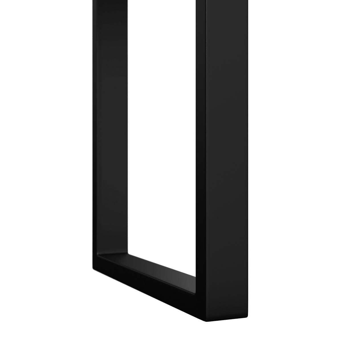 Jídelní stůl Dale, š: 180 cm - černá/barvy vlašských ořechů, Moderní, kov/dřevo (180/90/76cm) - Bessagi Home