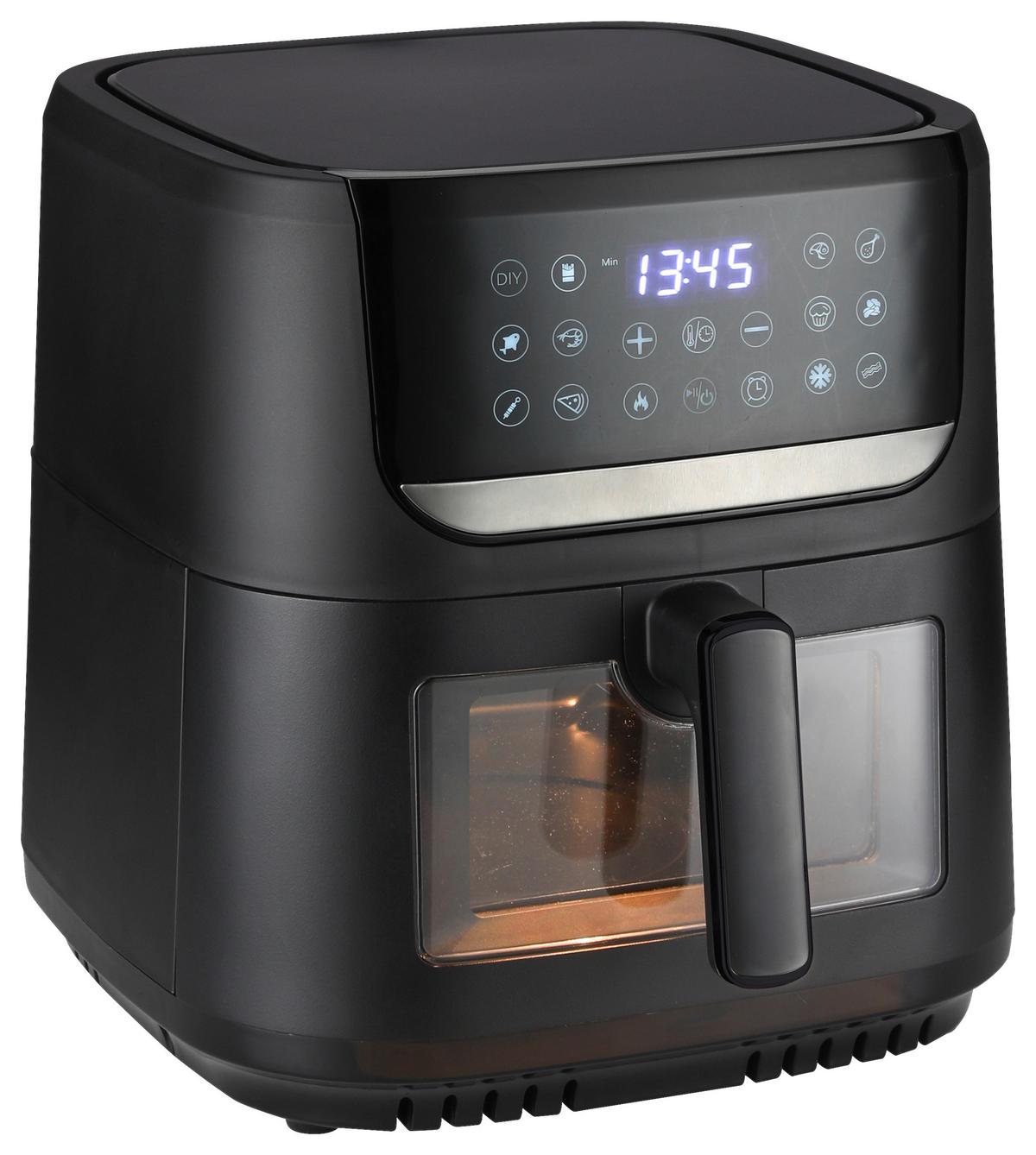 Heißluftfritteuse Valentin - Schwarz, Basics, Kunststoff/Metall (32,1/39,9/32,8cm) - Bono