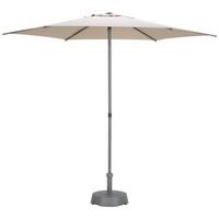 Sonnenschirm Sun BxHxT: 270x270x220 cm Taupe - Taupe/Anthrazit, MODERN, Textil/Metall (270/270/220cm) - Beldano