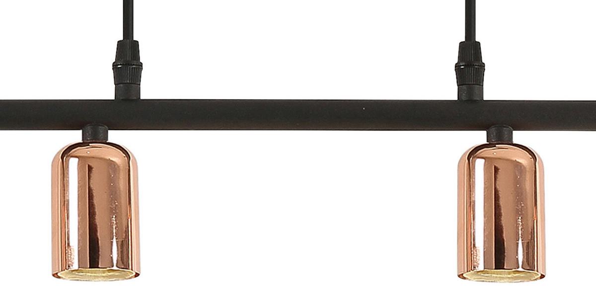 Hängeleuchte Sebastian H: 100 Cm 4-Flammig Höhenverstellbar - Kupferfarben, Basics, Metall (67/4,3/100cm) - Luca Bessoni