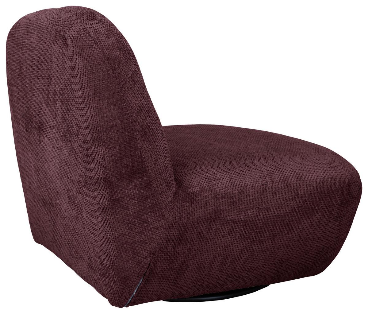 Relaxsessel Bunty Bordeaux B: 85 Cm - Bordeaux/Schwarz, Basics, Textil (85/74/85cm) - Livetastic