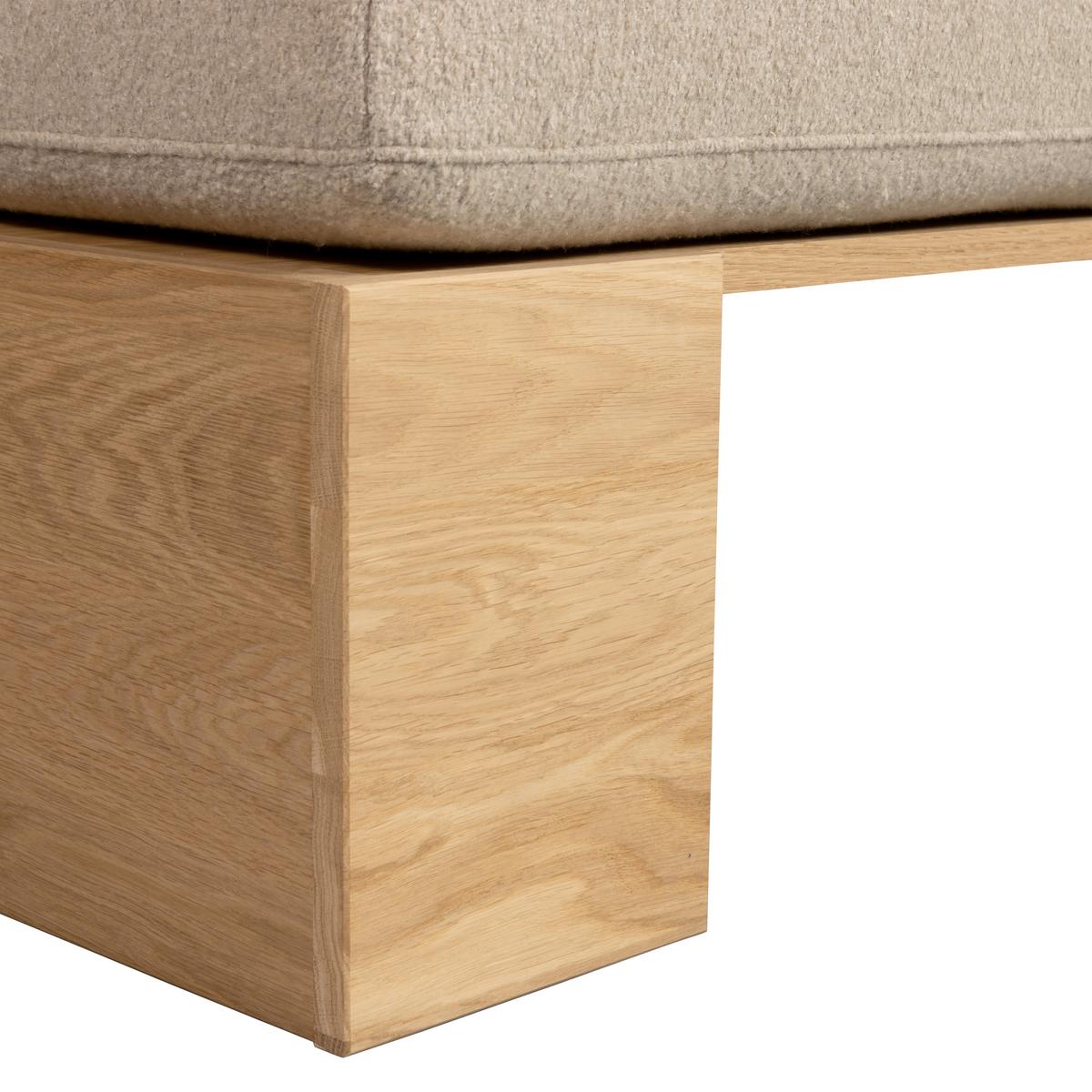 Sitzbank Eat-Up Eichefarben/Beige B: 110cm - Eichefarben/Beige, MODERN, Holz/Textil (110/84/67cm) - Livetastic