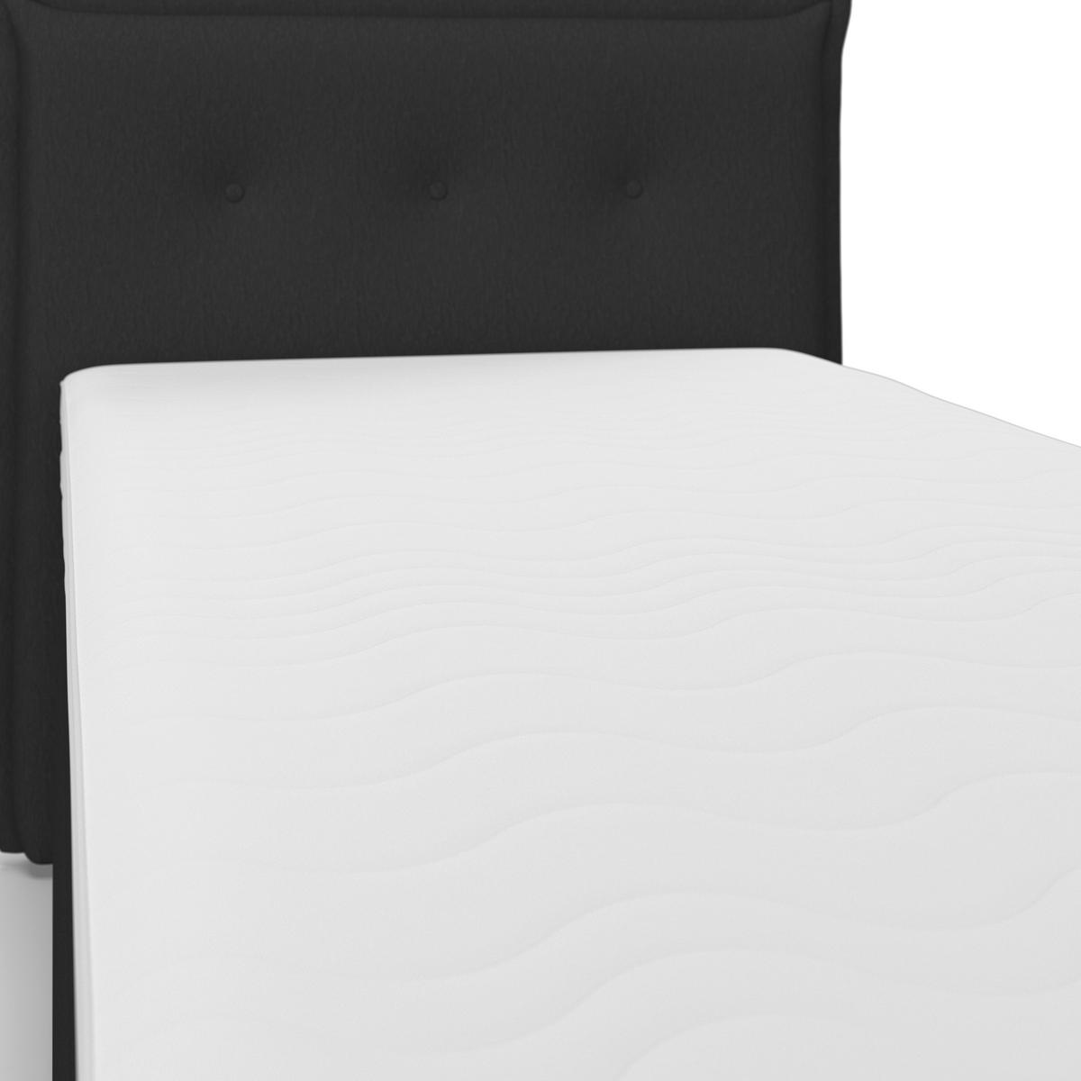 Boxspringová postel POLO 90x200, tmavě šedá - černá/tmavě šedá, Moderní, dřevo/textil (90/200cm) - Bessagi Home