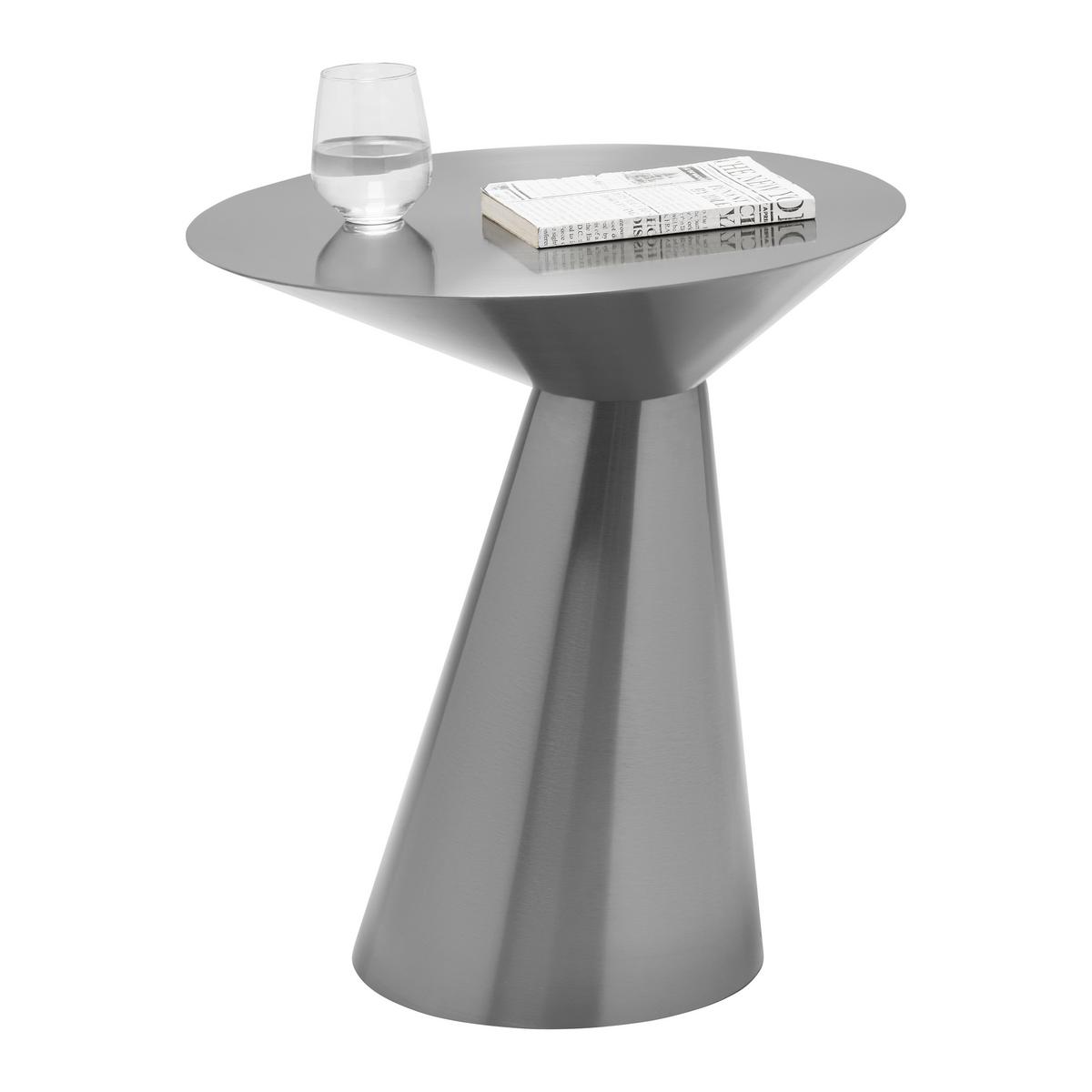 PRÍRUČNÝ STOLÍK KACY -TREND- - čierny chróm, Romantik / Landhaus, kov (50/54.5cm) - Premium Living