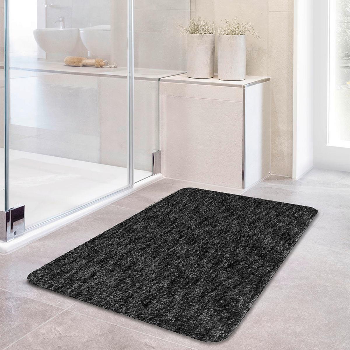 Badematte Touchme - Anthrazit, Basics, Textil (60/90cm) - Grund