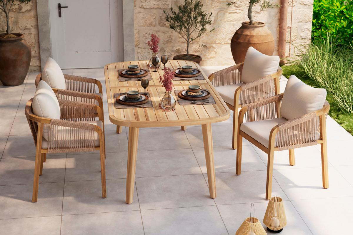 Gartensessel Talinn - Akaziefarben, MODERN, Holz (58/66/76.5cm) - Beldano