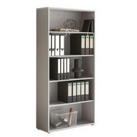 Aktenregal Grau B: 84,4cm - Silberfarben/Grau, MODERN, Holzwerkstoff (84,4/185,6/33cm) - MID.YOU