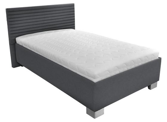 Čalouněná Postel Como 120x200 - šedá/bílá, dřevo/textil (214/142/97cm) Čalouněná Postel Como 120x200 - šedá/bílá, dřevo/textil (214/142/97cm)