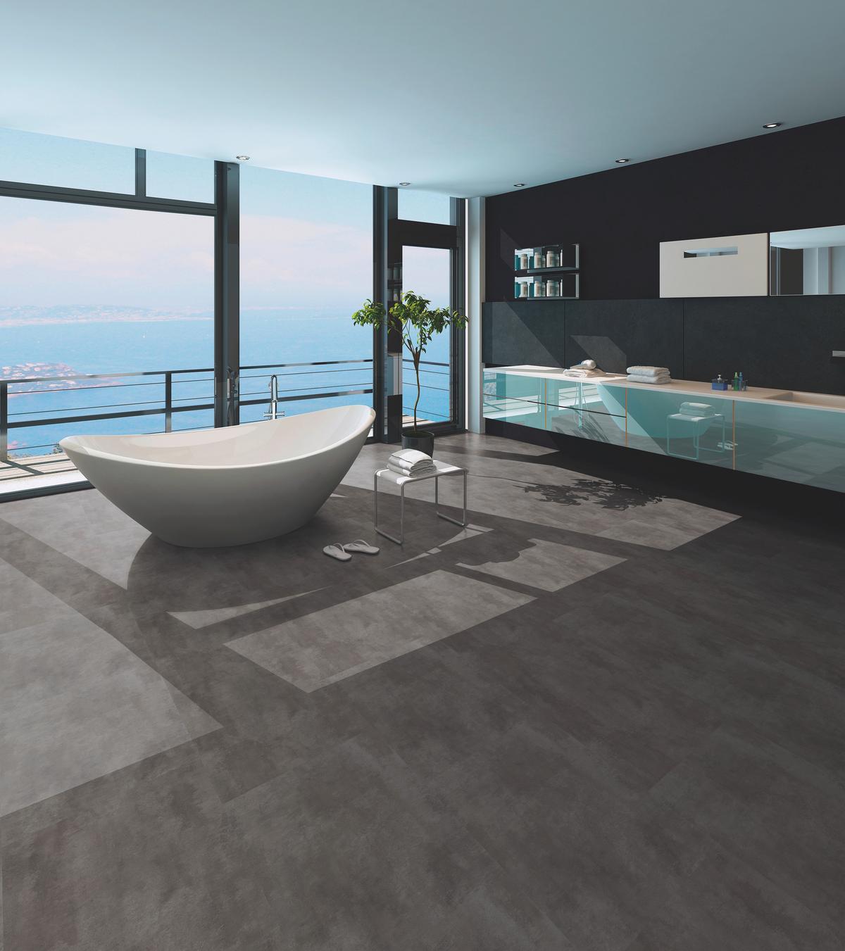 Designboden Fliesenoptik Braun Stärke 2,5mm - Braun, Basics, Kunststoff (60.96/30.48/0.25cm)