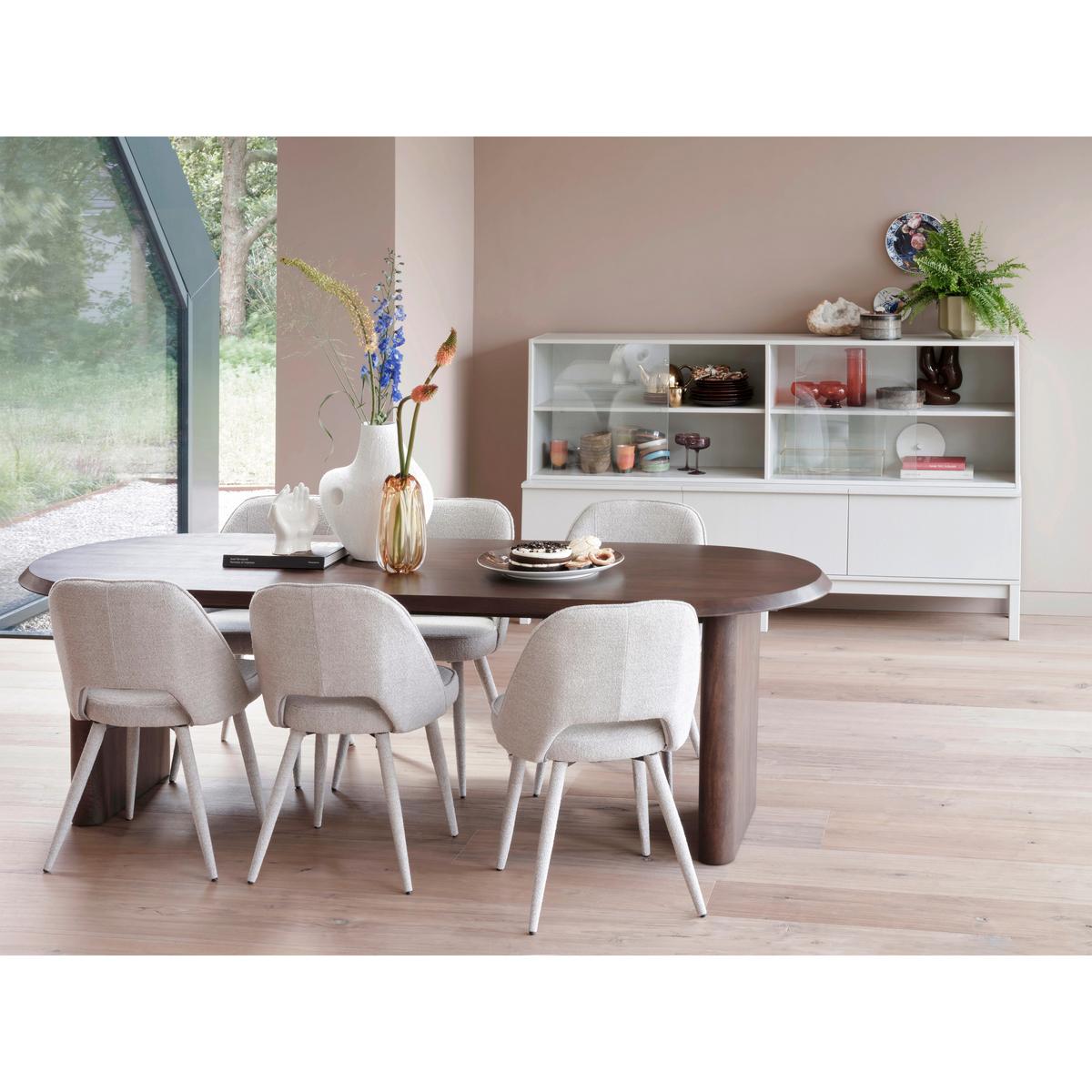 ESSTISCH Ellips Walnussfarben L: 240cm - Walnussfarben, MODERN, Holz (240/90/75cm) - Livetastic