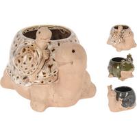 Virágtartó Edény Blumentopf -Paz- - barna/fehér, Design, kerámia (15/11,5/10,6cm)