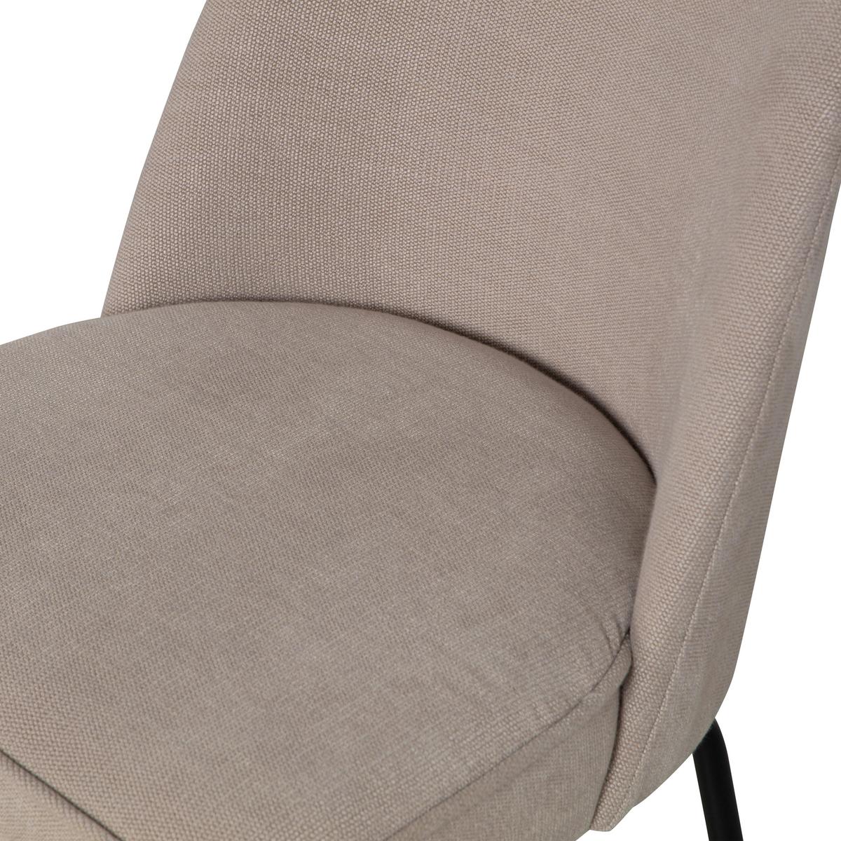 Stuhl-Set Vogue Schwarz/Sandfarben B: 50cm - Sandfarben/Schwarz, MODERN, Textil/Metall (50/83/57cm) - Livetastic